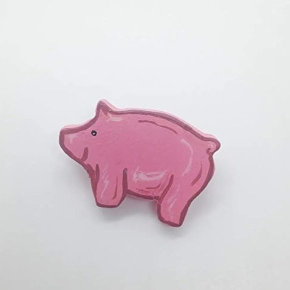 Wooden Pig Pin handmade handcrafted - Picture 5 of 6